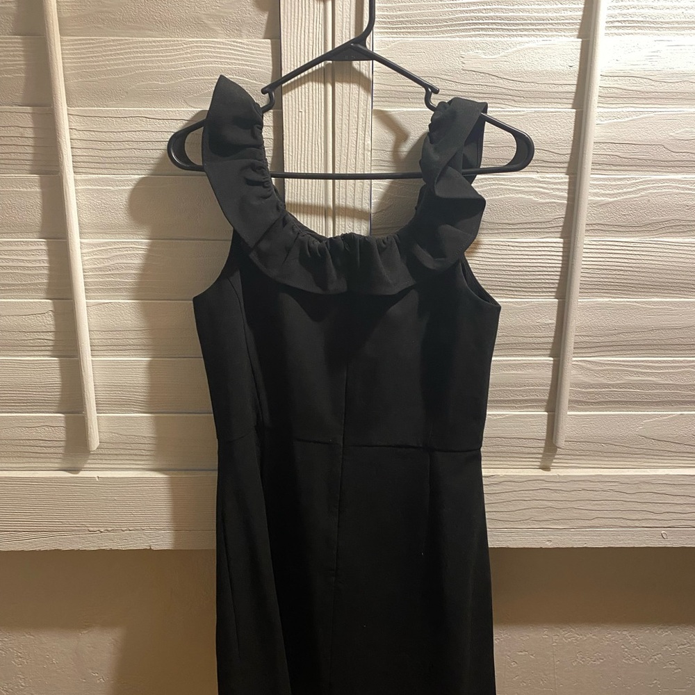 French Connection Black Ruffle Mini Dress - Picture 3 of 3
